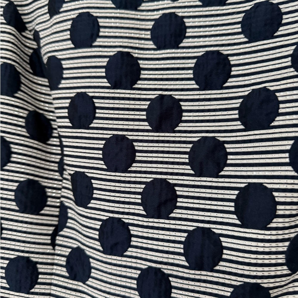 Tahari by Arthur Levine Navy Polka Dot Sleeveless a-line Dress in size 4 - Picture 3 of 13